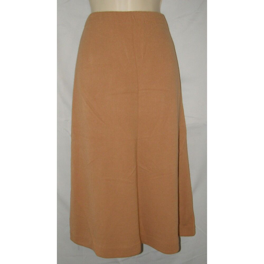 NEW Vintage Light Brown Sz 10 Church Office Pull On Lined Sweater Skirt TALBOTT